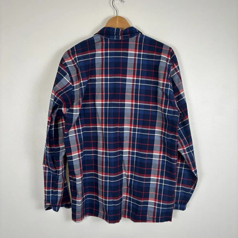 Polo Ralph Lauren Men's Stretch Woven Pajama Set Milton Plaid Navy, M/L READ